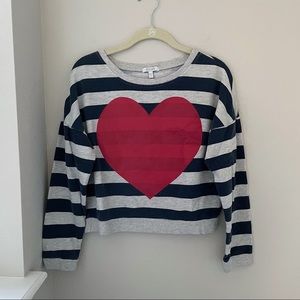 Striped Heart Sweater